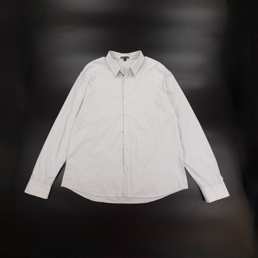 JAMES PERSE Matte Stretch Poplin Dress Shirt Minimal Quiet Luxury Old Money